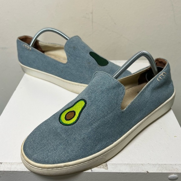 Soludos Jason Pollan Avocado Light Blue Canvas Casual Slip-On Shoes Size 9 - Picture 1 of 10